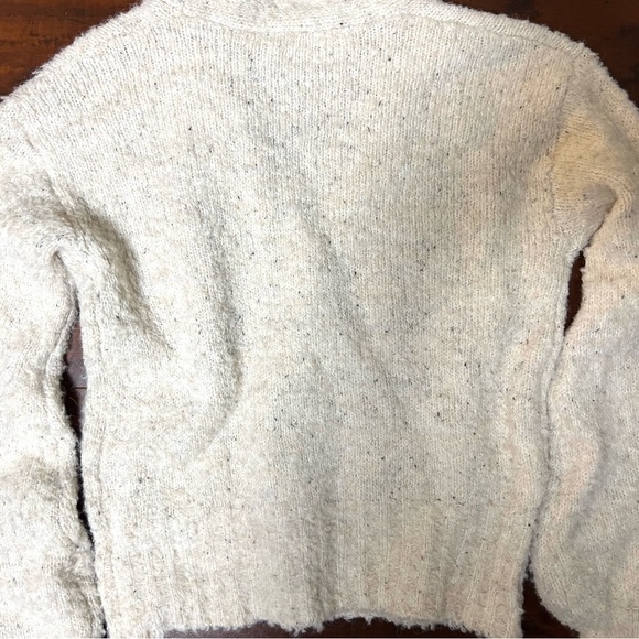 ASTR The Label Wrap Style Sweater Cream Boucle Balloon Sleeve Pullover Size XS - Picture 5 of 10